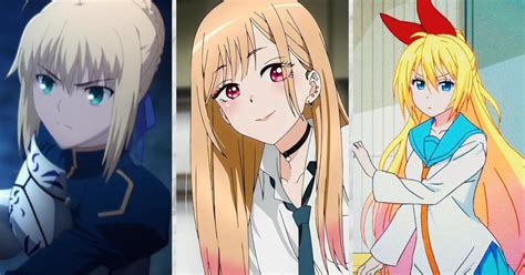 blonde anime character|Anime Girls with Blonde Hair: Marin Kitagawa, Saber & More.